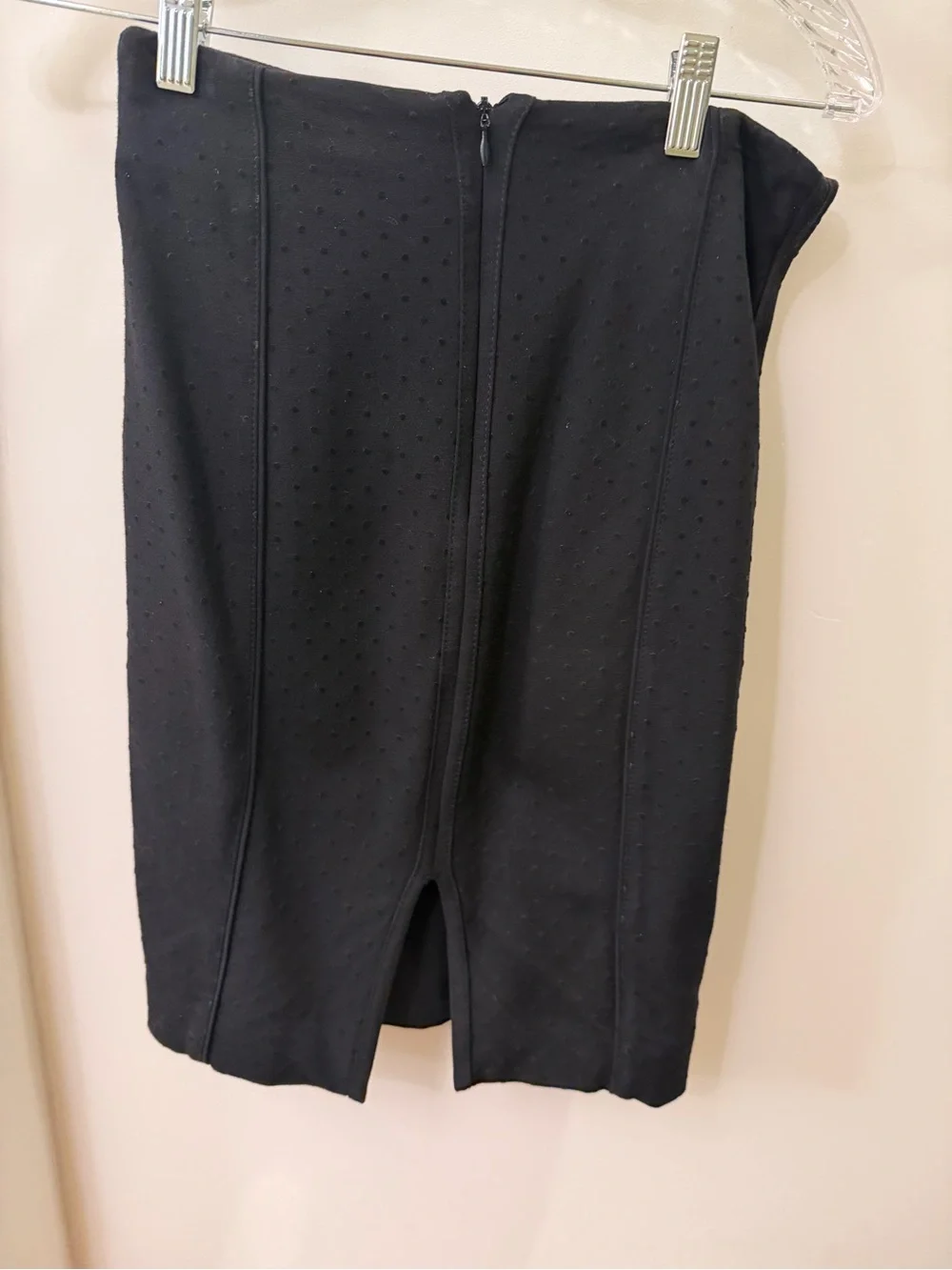 Black Textured Pencil Skirt - Classic Women's Work Skirt
